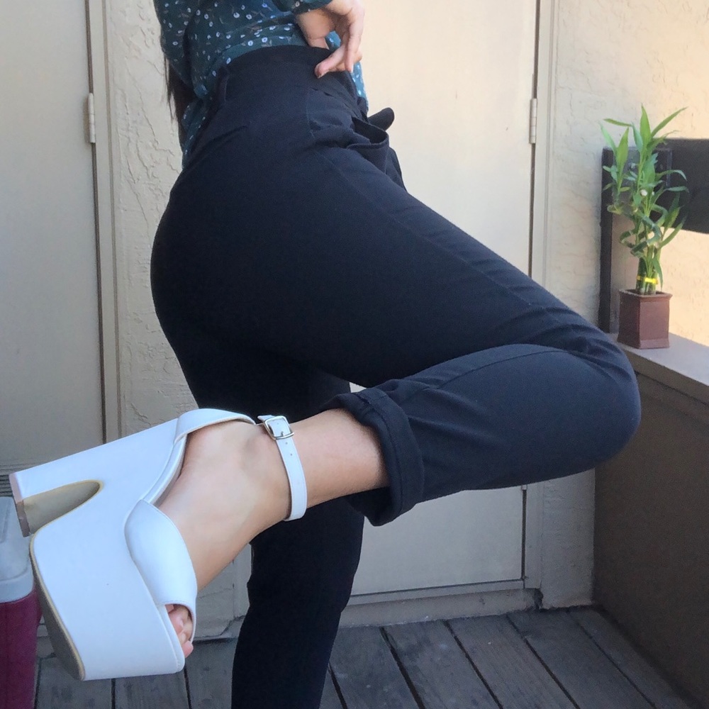 Zara TRF Collection Black Paperbag Trousers